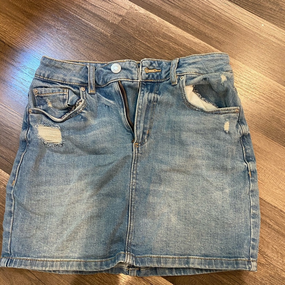 Garage Light Wash Skirt